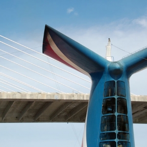 Passing under the Jacksonville Bridge