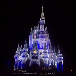 blue xmas castle