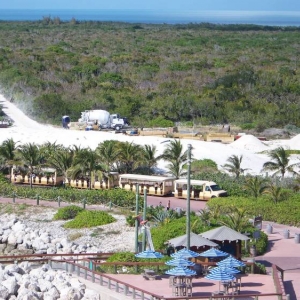 Last tram from Castaway Cay