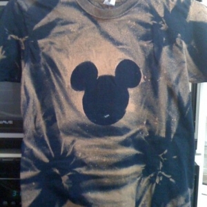 Reverse tie dye Mickey tshirt