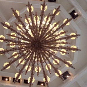 Lobby chandelier.