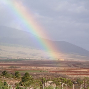 rainbow from the balcony