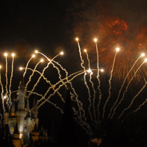 Cinderella Castle during Wishes