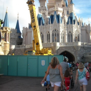 Crane behind castle August 21-27,2009