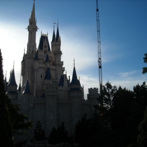 Crane behind castle August 21-27,2009