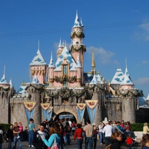 Sleeping Beauty Castle Christmas Daytime