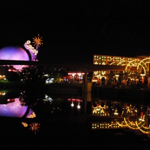 Epcot Sign and Christmas Tunnel