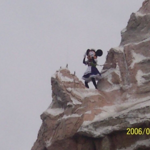 Minnie and Mickey on top of Mattehorn