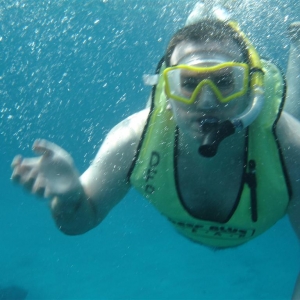 Steve snorkeling