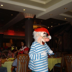 Mr. Smee making a run through dinner on Pirate Night