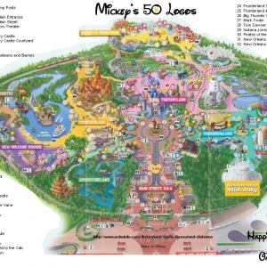 DL Map with the 50 Mickey Logos