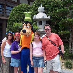 Us with Goofy in Japan