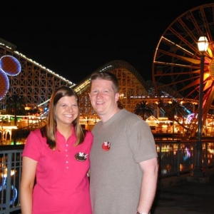 Enjoying the Lights of Paradise Pier