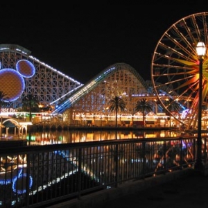 Paradise Pier at Night