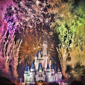 fireworks over the castle