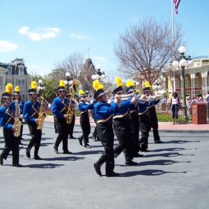 Marching band in parade at MK -3/20/2010