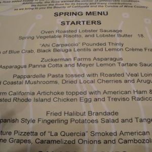 Napa Rose Menu 1