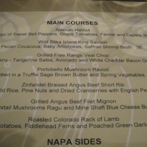 Napa Rose Menu 3