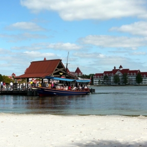 Boat dock with GF in background