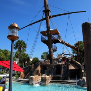 Kids Pool and Slide - Flying Jib Slide in Background