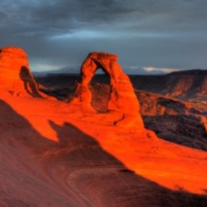 Delicate Arch at sunset