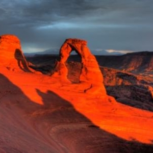 Delicate Arch at sunset