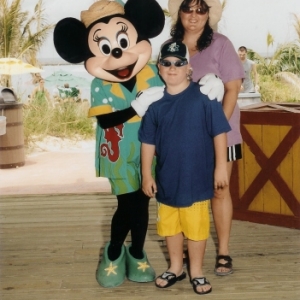 Minnie and us on Castaway Cay