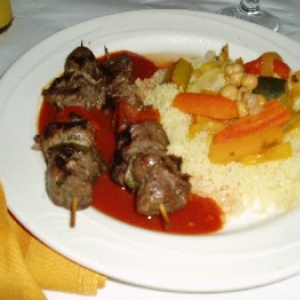 Beef Shish Kebab with Couscous