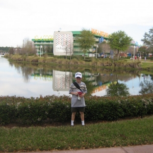 Pop Century 70s Building in the background