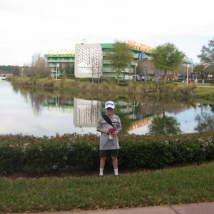 Pop Century 70s Building in the background