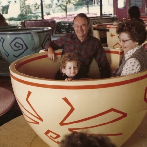 1983?: My DH with his grandparents