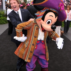Actor Martin Short and Mickey Mouse