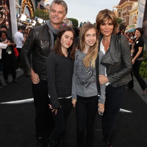 Actor Harry Hamlin, Amelia Hamlin, Delilah Hamlin and Lisa Renna