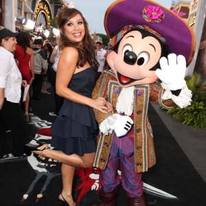 Dancer Cheryl Burke and Mickey Mouse