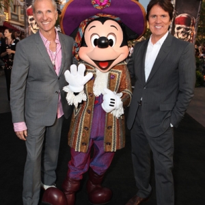 Exec. Producer John DeLuca, Mickey Mouse and Director Rob Marshall