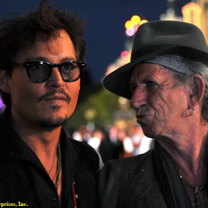 Actor Johnny Depp and actor/musician Keith Richards