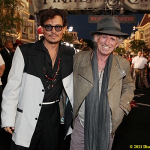 Actor Johnny Depp and actor/musician Keith Richards