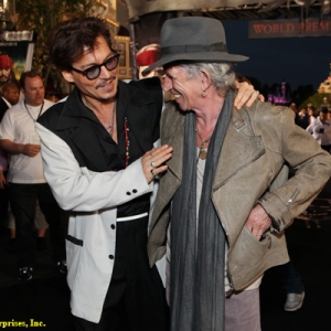 Actor Johnny Depp and actor/musician Keith Richards
