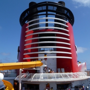 Disney Magic rear stack and Mickey slide, 27-Mar-2011
