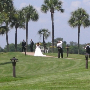 Wedding as seen from our room