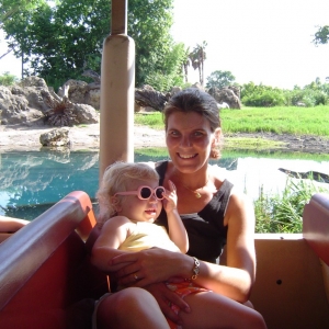 Mommy and Linnea on Safari - 8/2003