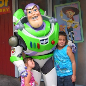 Caitlyn and Kayla with Buzz