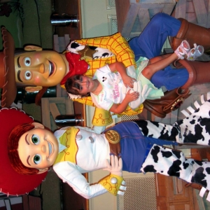 Caitlyn with Jessie and Woody