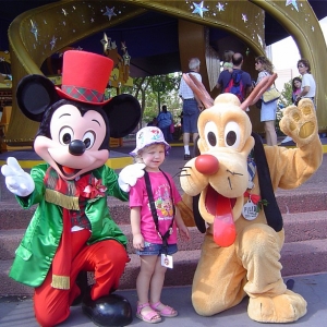 Mickey, Pluto and Linnea - 11/2004