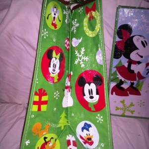 mickey minnie christmas bag disneystore side