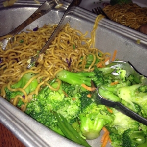 noodles and veggies