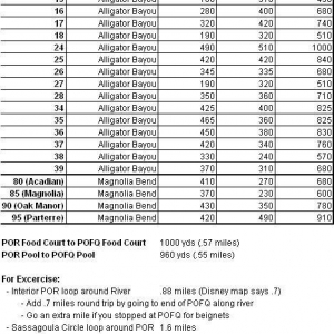 POR Walking Distances