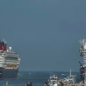 Magic passes Fantasy at Port Canaveral, 30-Mar-2012