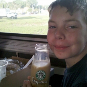 Yes, I let him have a Frap!