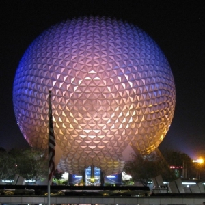 The Big Ball from the Monorail Station